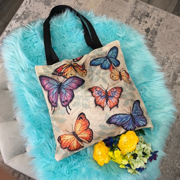 Handbags - NEW! Butterfly Tote Bag Large